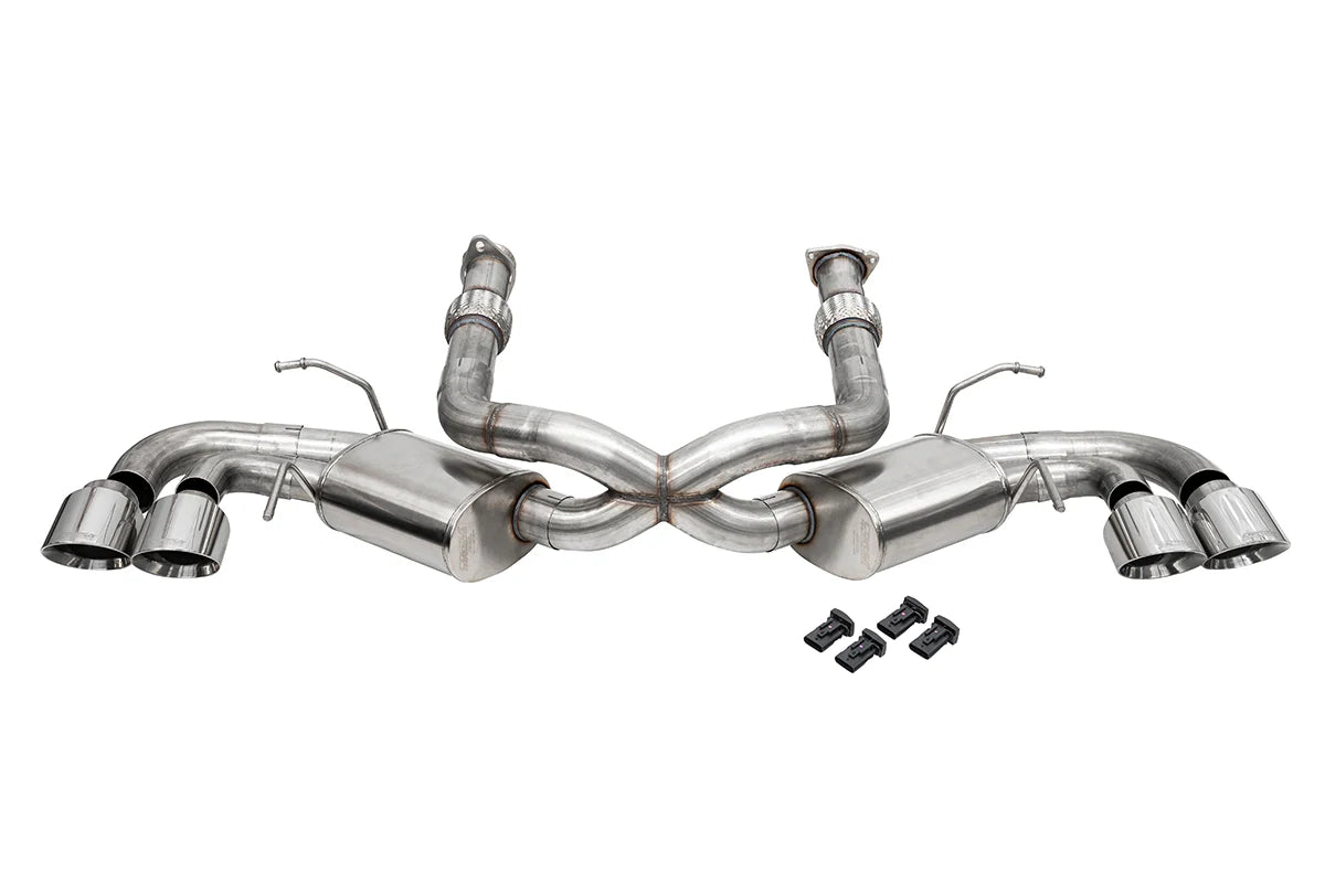 Corsa Performance 2020-2026 Corvette C8 3.0" Cat-Back Exhaust with 4.5" Pro-Series Tips