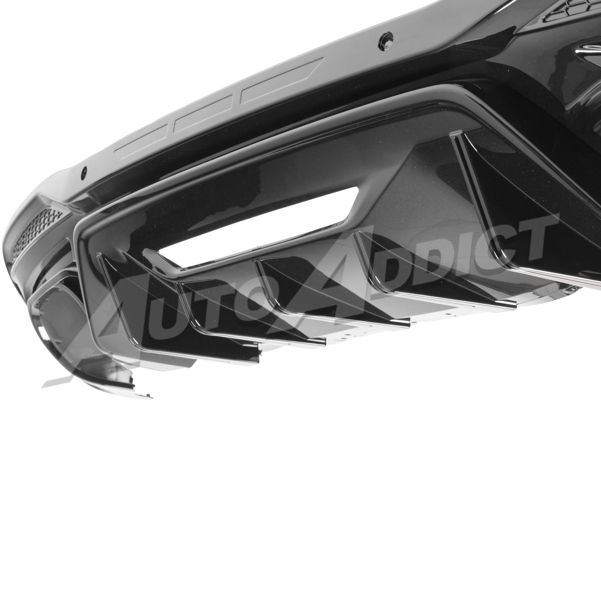 Difusor Trasero Negro Brillante para Ford Mustang Dark Horse 2024+ con Cuatro Salidas