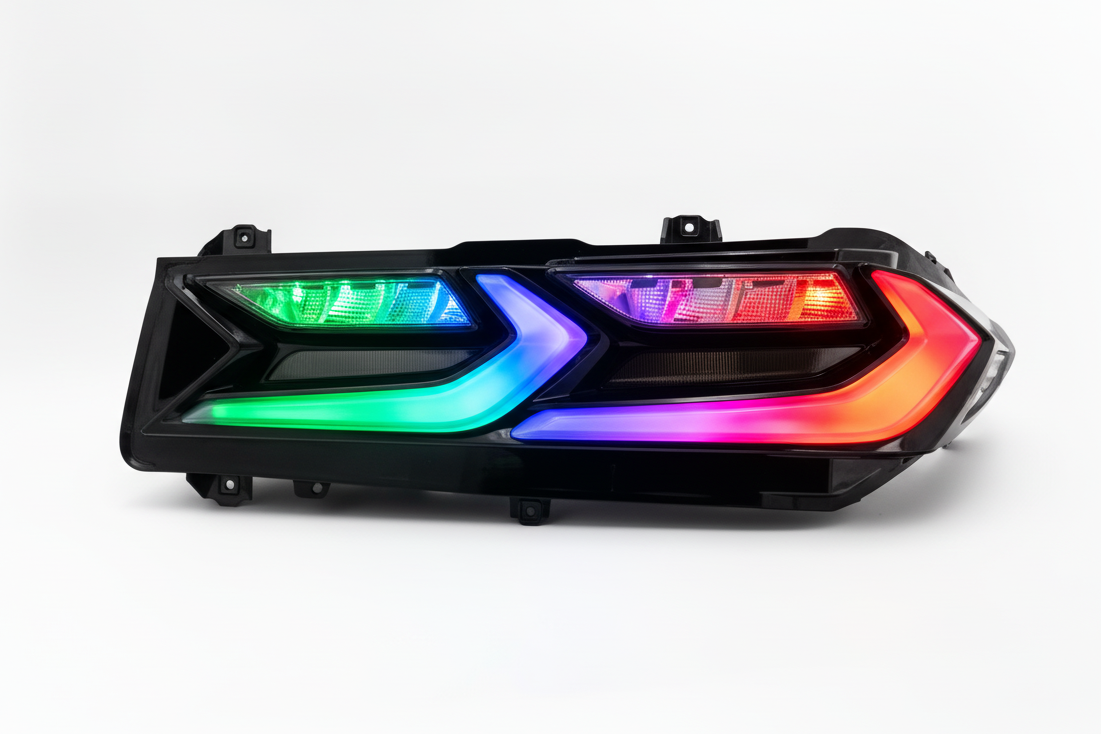 2020-2026 Corvette C8 Luces traseras LED estilo Euro ahumado Secuenciales ámbar Par
