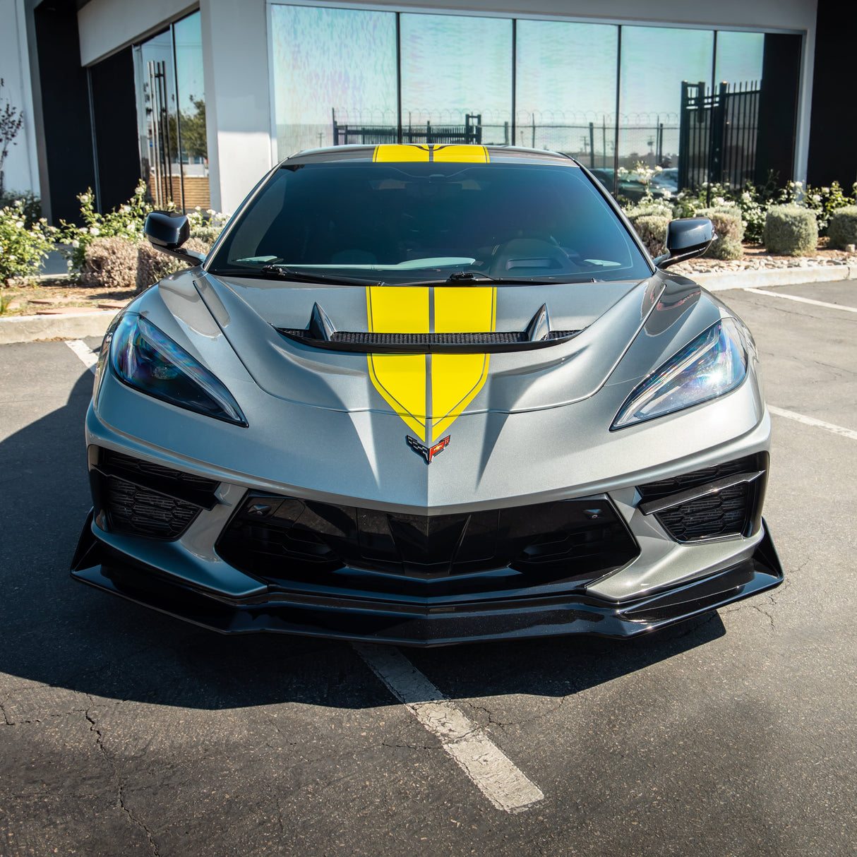 Capó de fibra de carbono de doble cara de 2 piezas Type-ZR1 para Corvette C8 2020-2026 para Stingray/Z06/E-Ray