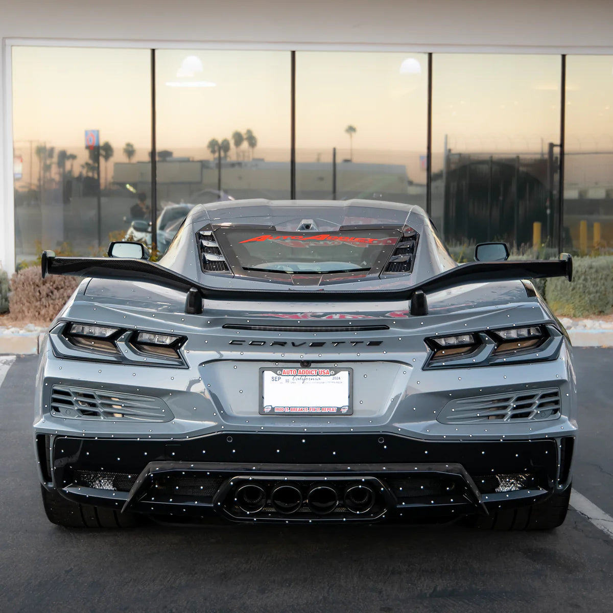 Spoiler trasero de fibra de carbono Z07 (1 pieza) para C8 Corvette Z06 / E-Ray (2023–2026)