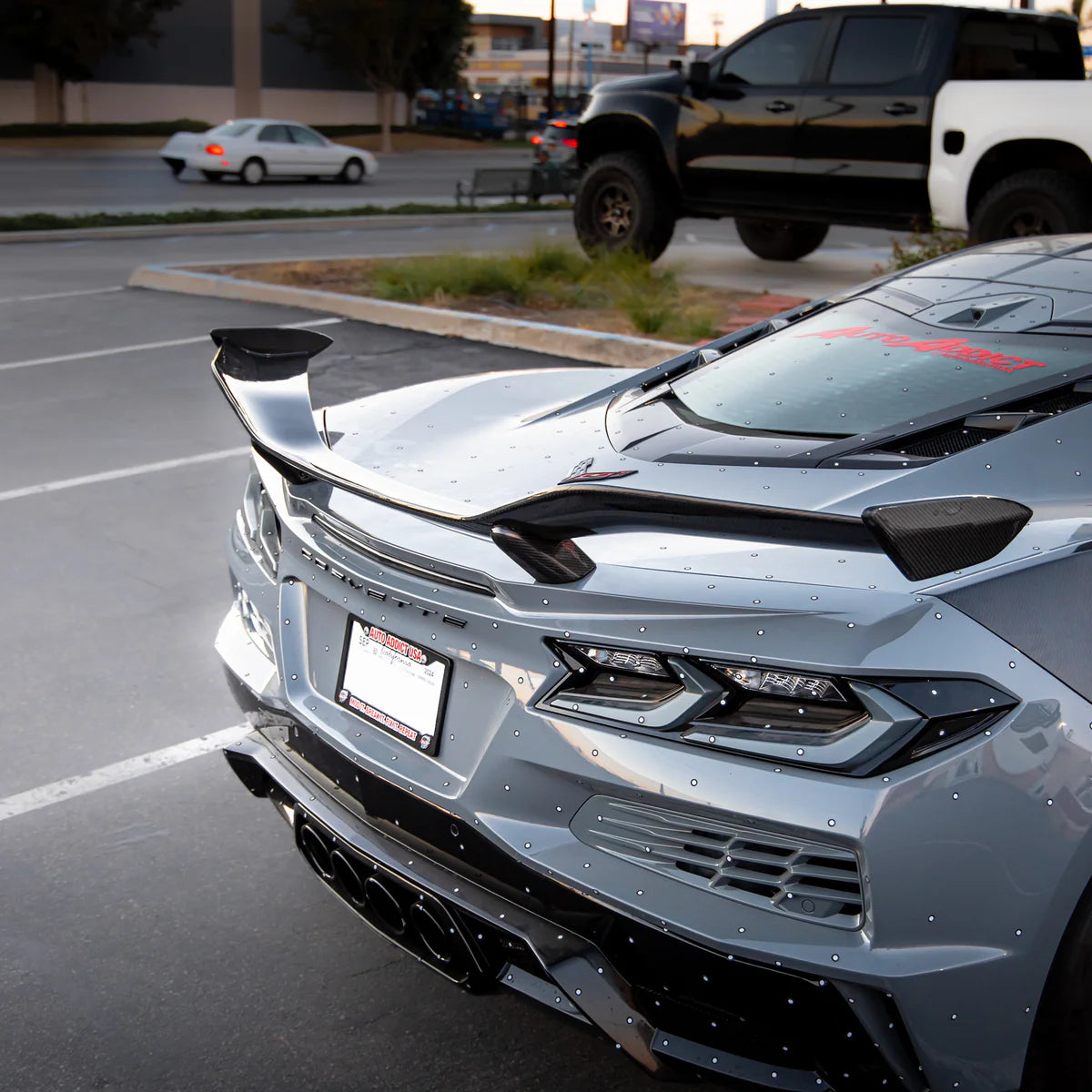 Spoiler trasero de fibra de carbono Z07 (1 pieza) para C8 Corvette Z06 / E-Ray (2023–2026)