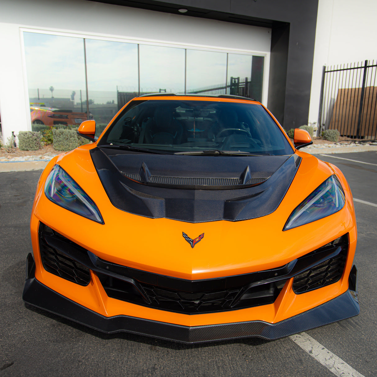 Capó de fibra de carbono de doble cara de 2 piezas Type-ZR1 para Corvette C8 2020-2026 para Stingray/Z06/E-Ray