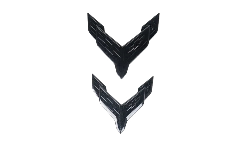 Corvette C8 Z06 Dark Stealth Crossed Flags Emblem Kit – OEM GM