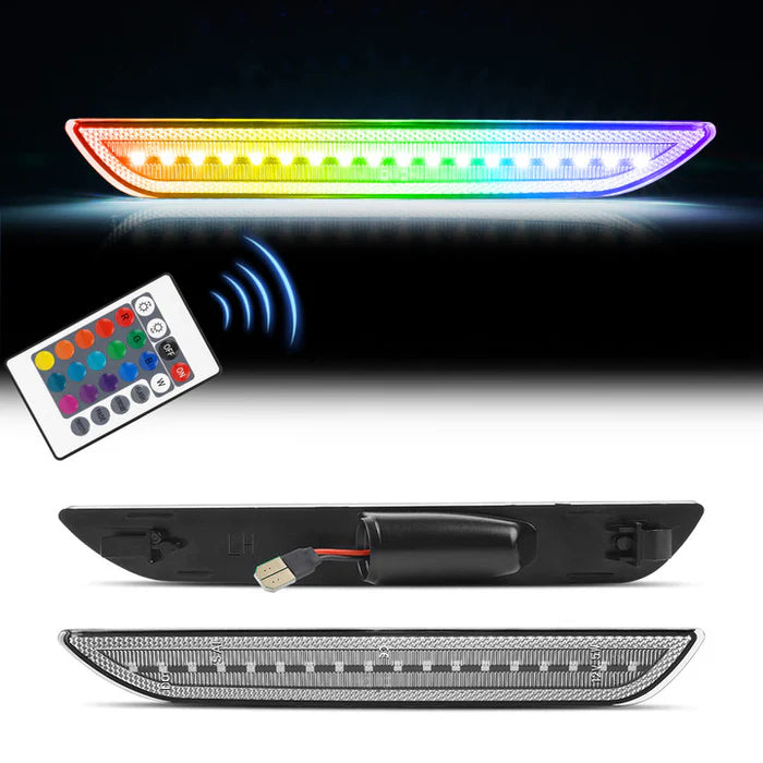 Marcador lateral LED RGB transparente Mustang S550 2015-2023