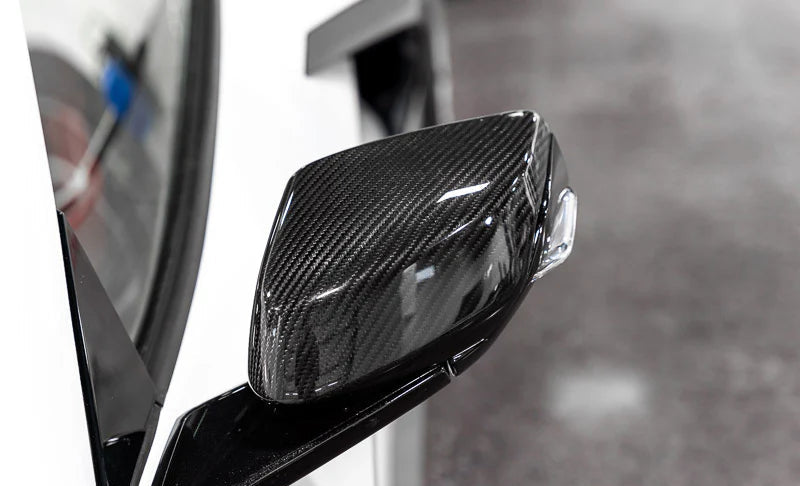 Corvette C8 Carbon Fiber Mirror Cap Overlays