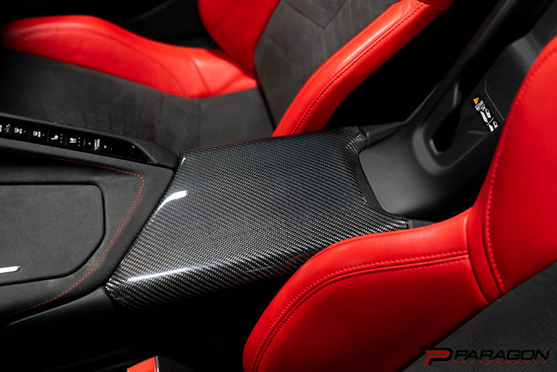 Center Console Lid Carbon Fiber Overlay - Corvette C8