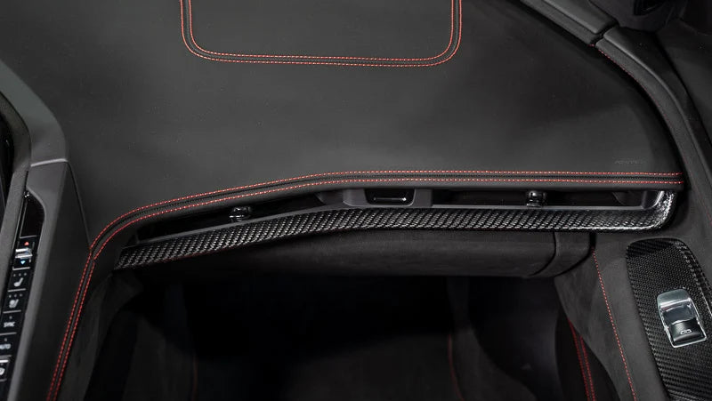 2020-2025 C8 Corvette Carbon Fiber Dash Interior Trim - 3 Piece Kit