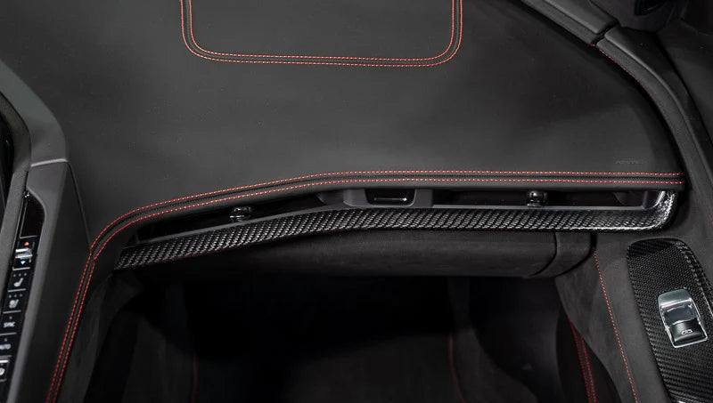 2020-2025 C8 Corvette Carbon Fiber Dash Interior Trim - 3 Piece Kit