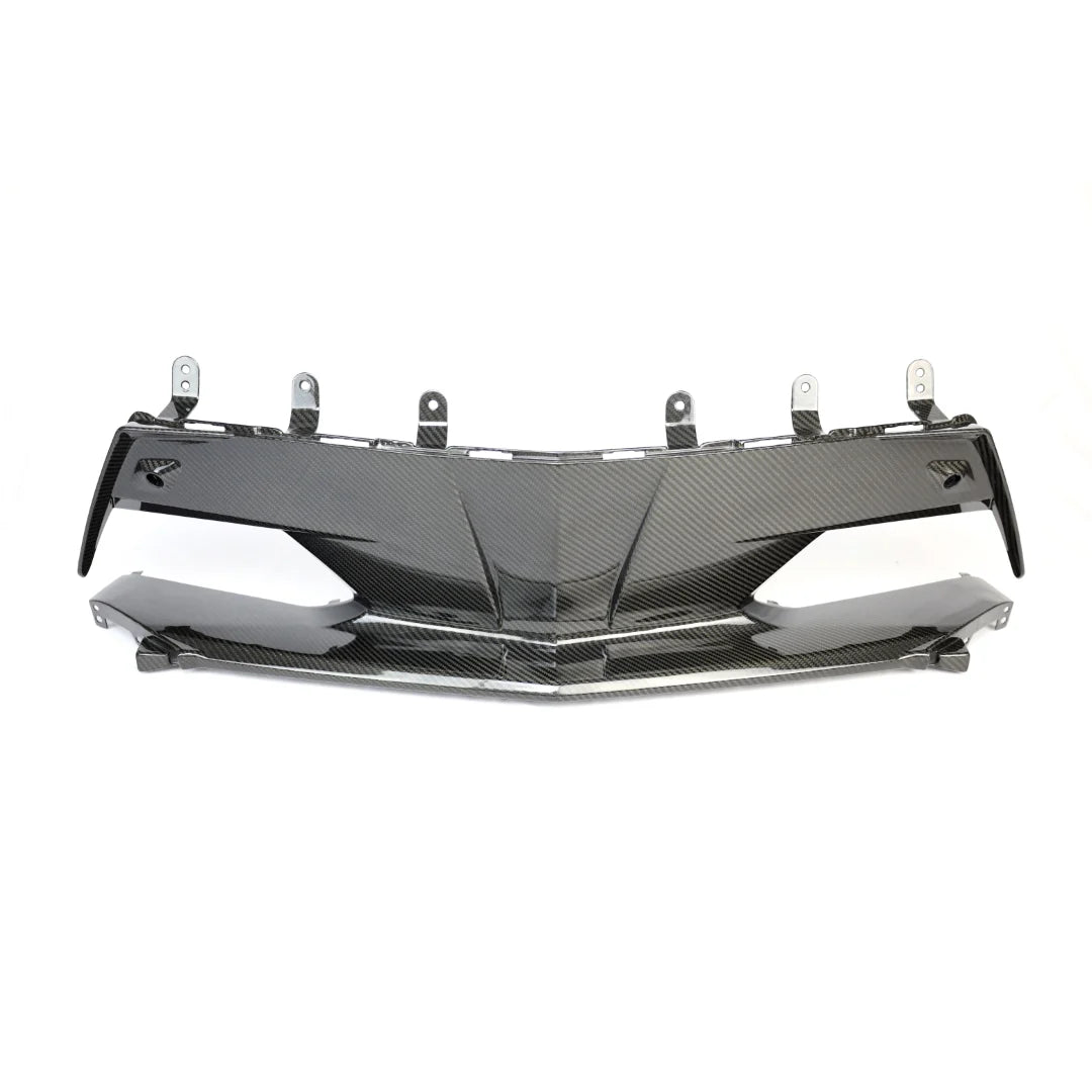 Carbon Fiber Front Bumper Center Bezels for 2020–2026 Corvette C8
