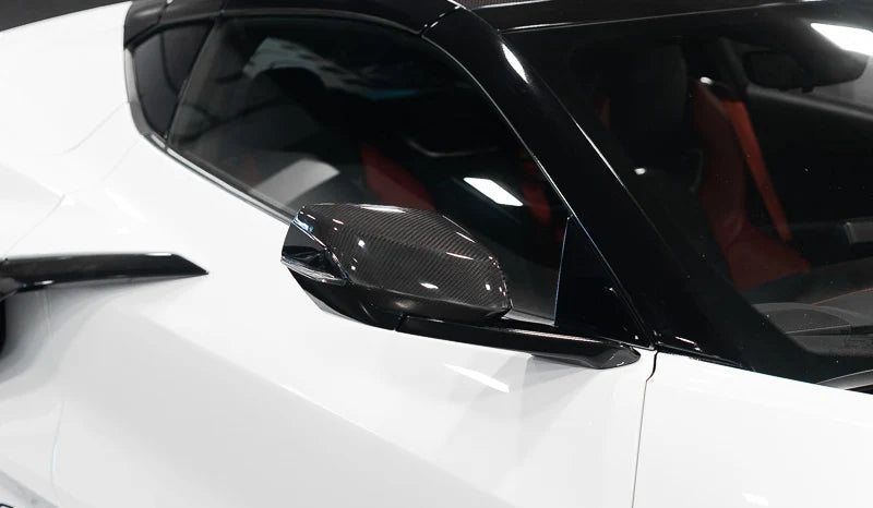Carbon Fiber Replacement Mirror Covers for C8 Corvette