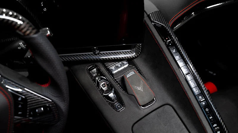 C8 Corvette Carbon Fiber Mode Selector Trim Overlay