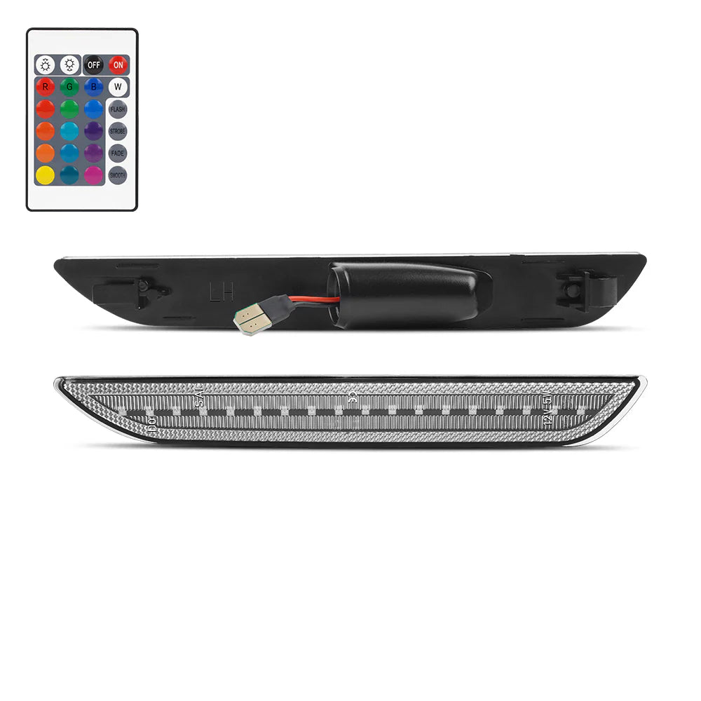 Marcador lateral LED RGB transparente Mustang S550 2015-2023