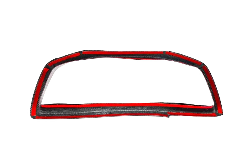 2020–2025 Corvette C8 Red Carbon Fiber Gauge Cluster Trim Overlay