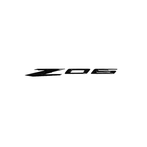 C8 Corvette Z06 Gloss Black Emblems – GM OEM Pair