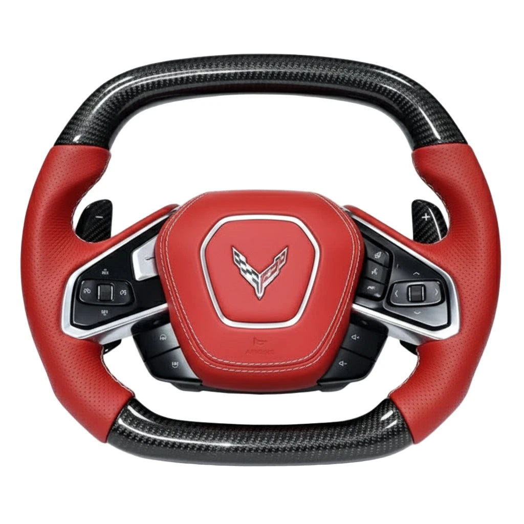 Volante de fibra de carbono para Corvette C8 - Personalizable