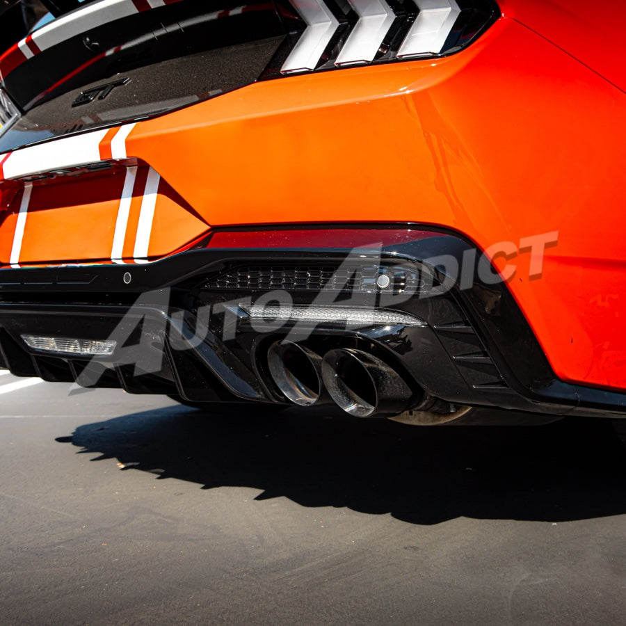 Difusor Trasero Negro Brillante para Ford Mustang Dark Horse 2024+ con Cuatro Salidas