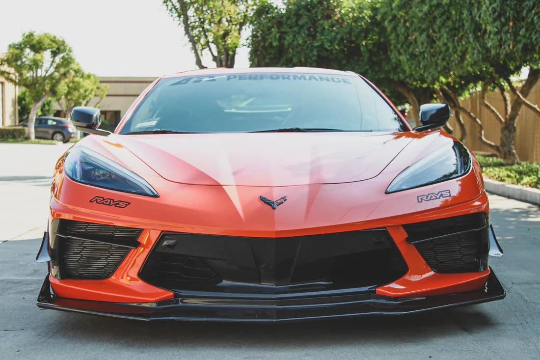 Carbon Fiber Front Bumper Center Bezels for 2020–2026 Corvette C8