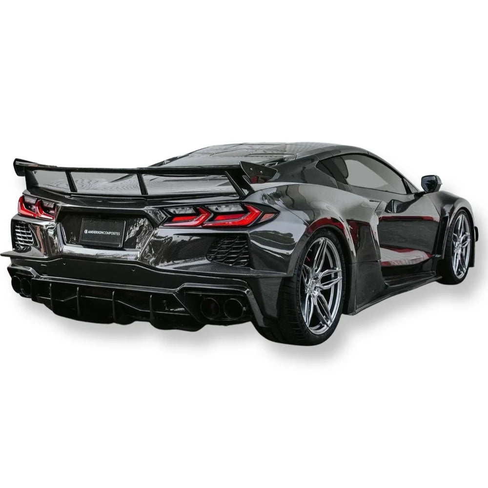 Paquete Deluxe de Vía Ancha para Corvette C8 2020-2024 – Kit Completo de Fibra de Carbono (de Parachoques a Parachoques)
