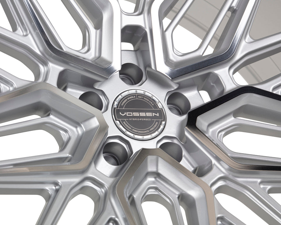 Vossen HF7 20x9 / 21x12 C8 Corvette Wheels – Silver Polished
