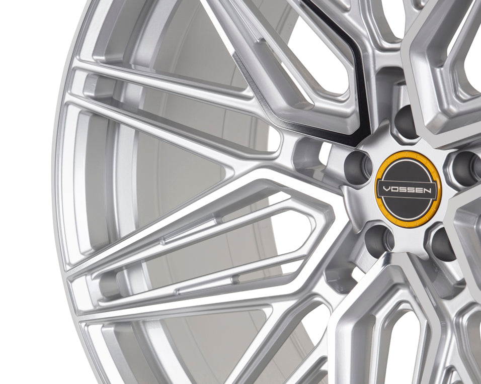 Vossen HF7 20x9 / 21x12 C8 Corvette Wheels – Silver Polished