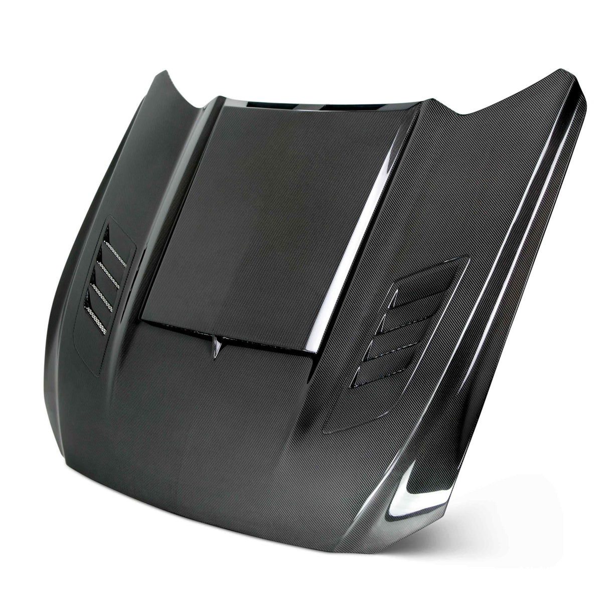Capó de fibra de carbono de doble cara de entrada de aire para Ford Mustang 2015-2017