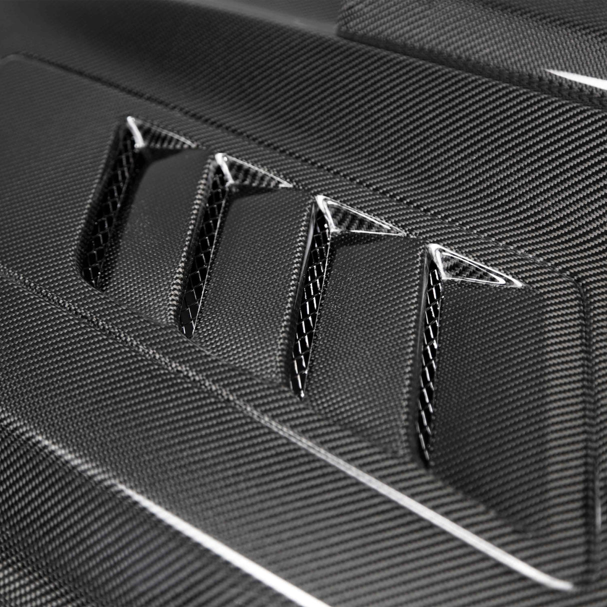 Capó de fibra de carbono de doble cara de entrada de aire para Ford Mustang 2015-2017