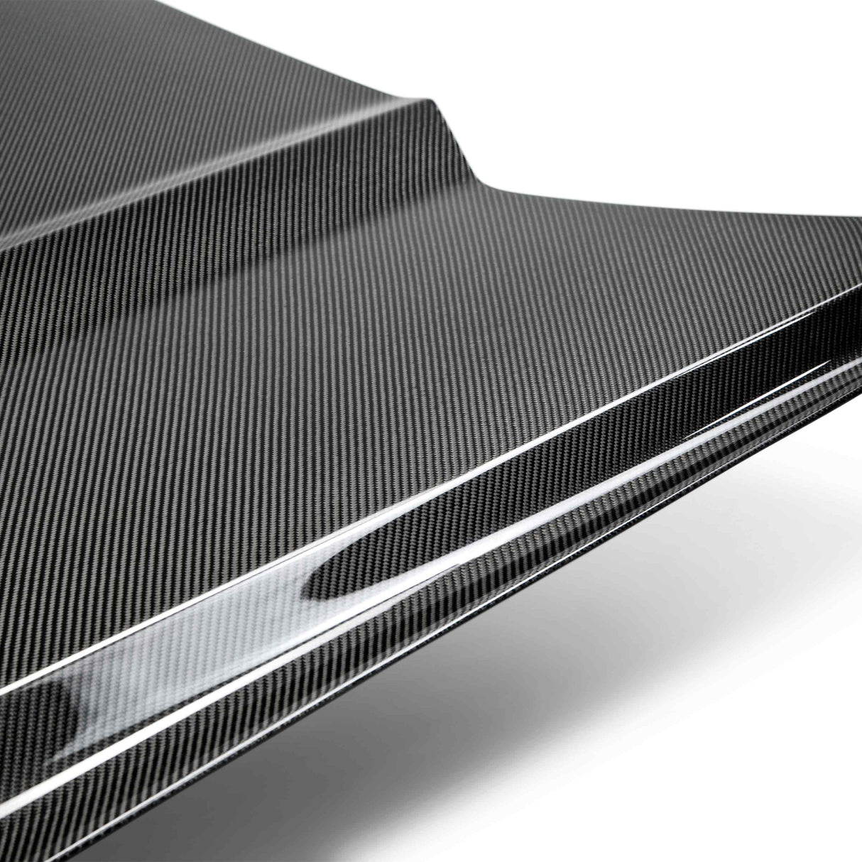 2015–2017 Ford Mustang Type-OE Double-Sided Carbon Fiber Hood (EcoBoost / V6)