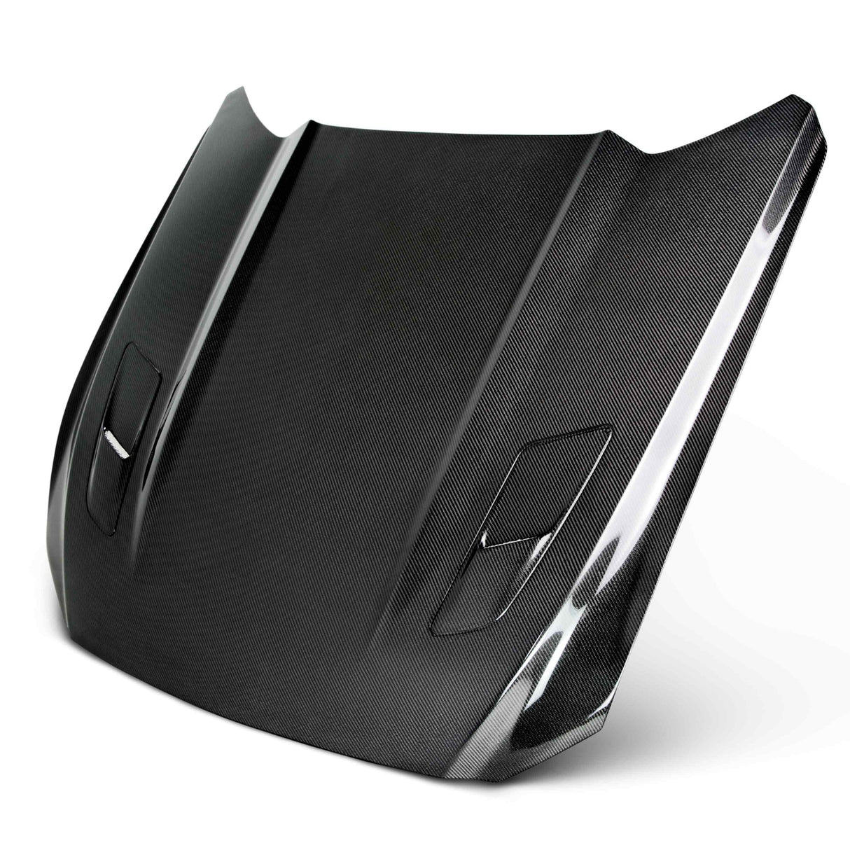 Capó de fibra de carbono de doble cara tipo OE (estilo GT con tomas de aire) para Ford Mustang 2015-2017