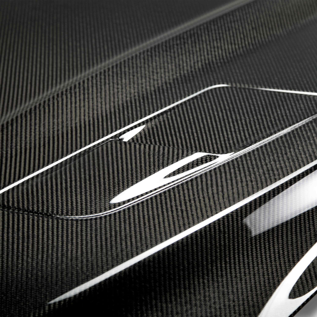 Capó de fibra de carbono de doble cara tipo OE (estilo GT con tomas de aire) para Ford Mustang 2015-2017