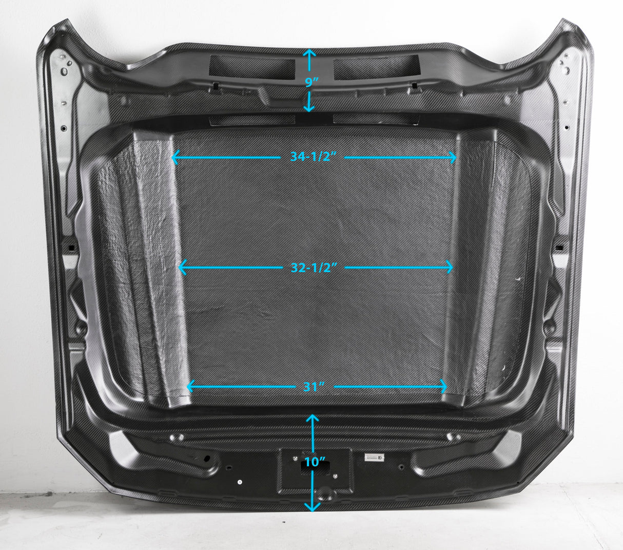 2018–2023 Ford Mustang Type-CJ Double-Sided Carbon Fiber 4" Cowl Hood