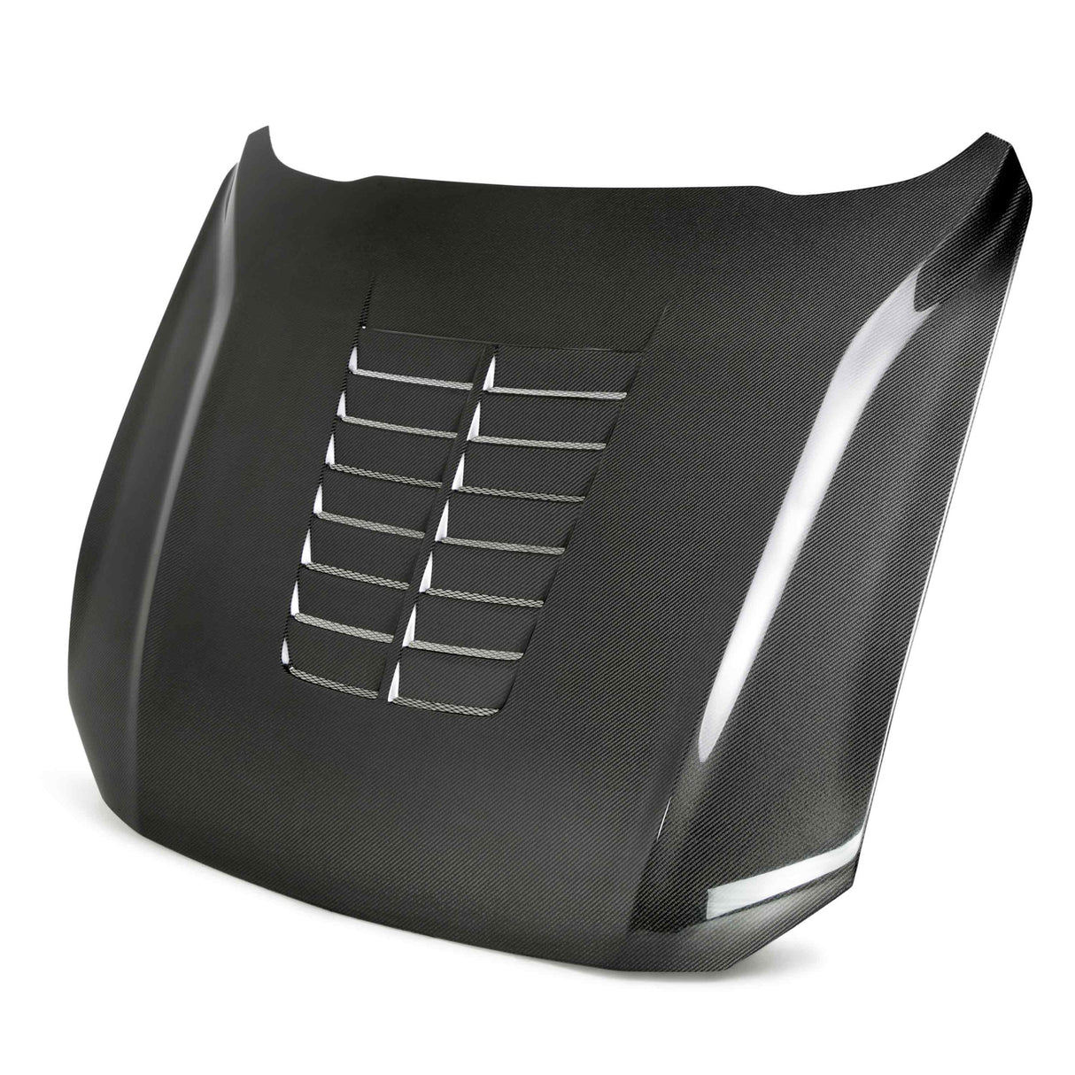 Capó de fibra de carbono de doble cara tipo GT5 para Ford Mustang GT / EcoBoost 2018–2023
