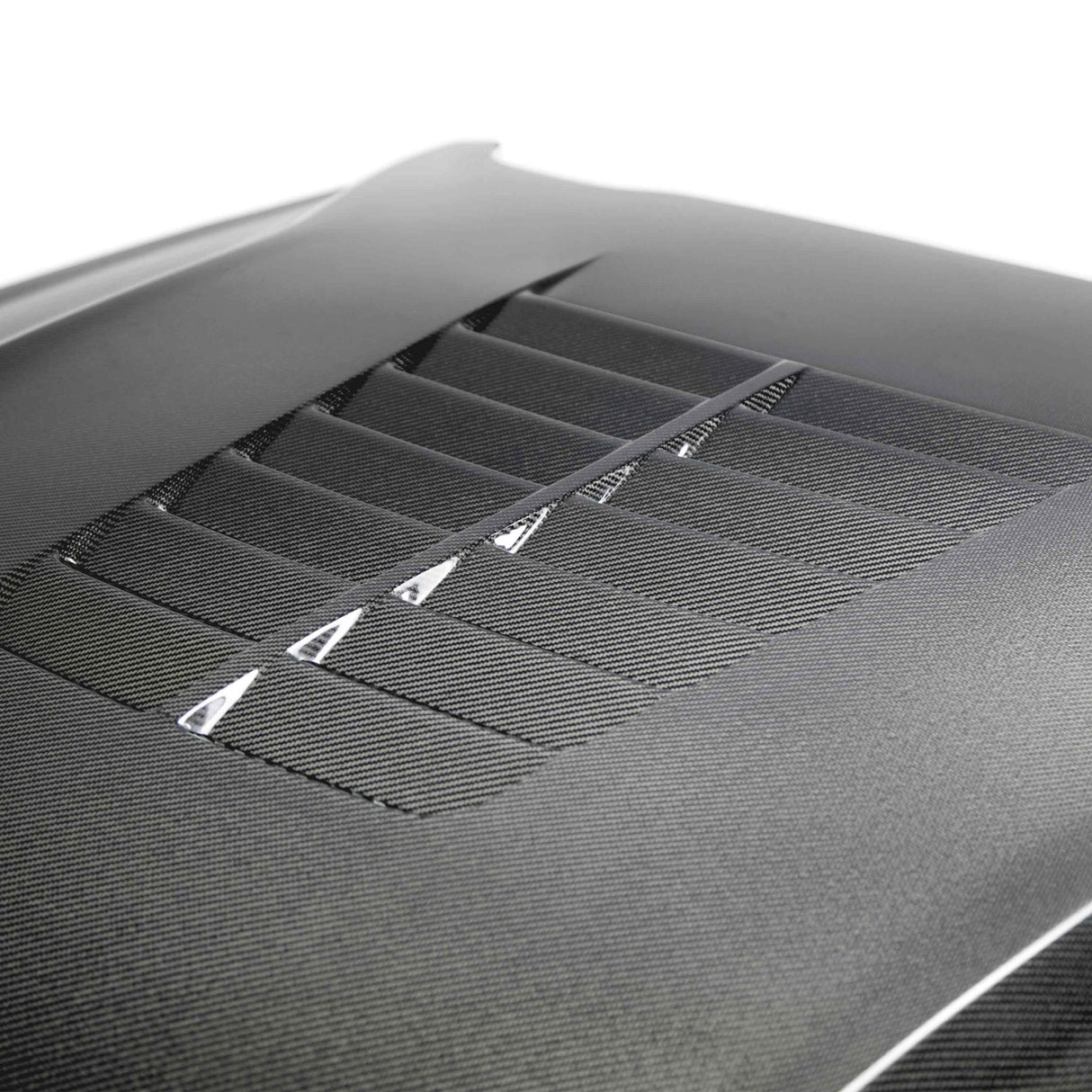 Capó de fibra de carbono de doble cara tipo GT5 para Ford Mustang GT / EcoBoost 2018–2023