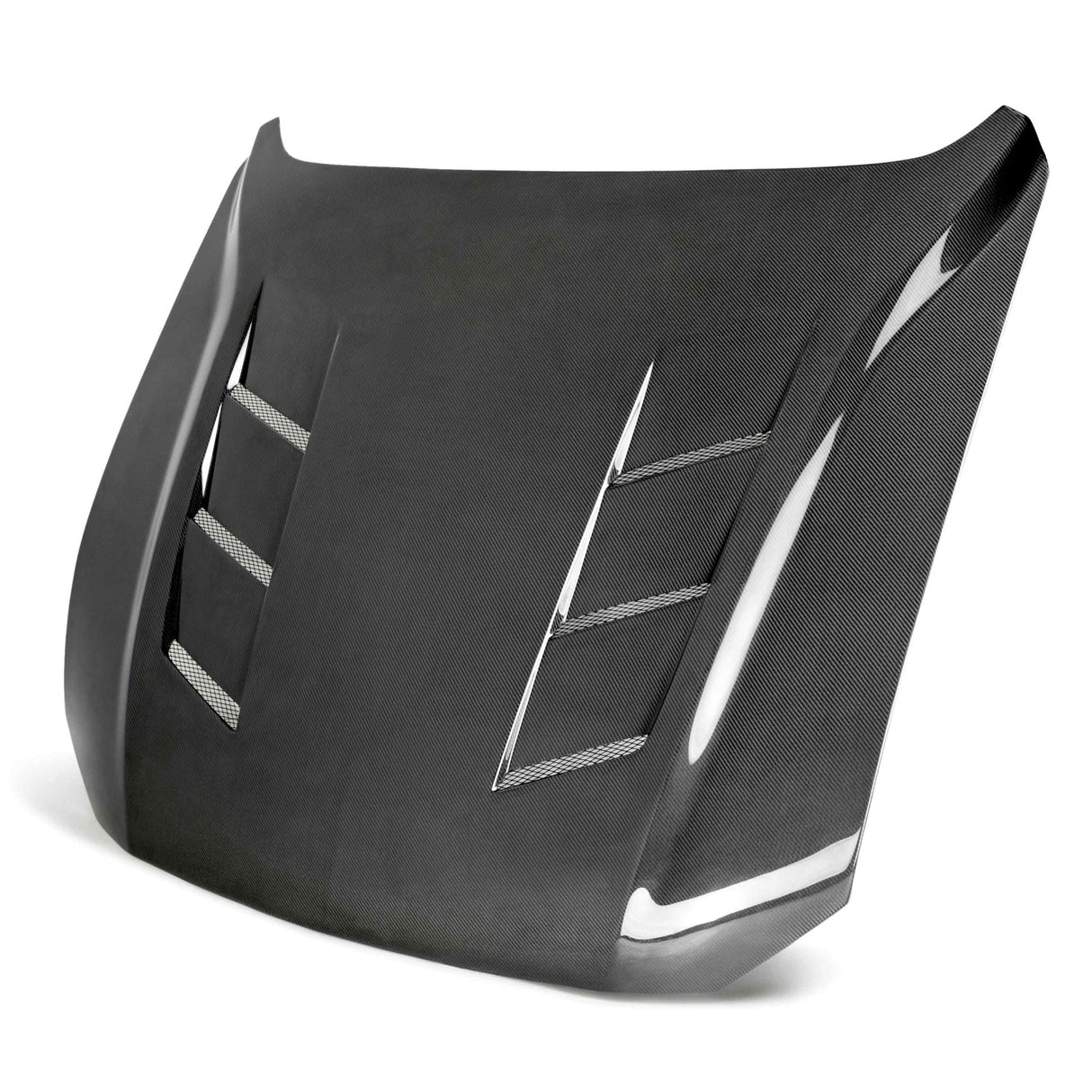 Capó de fibra de carbono de doble cara con extractor de calor Type-SA para Ford Mustang 2018–2023