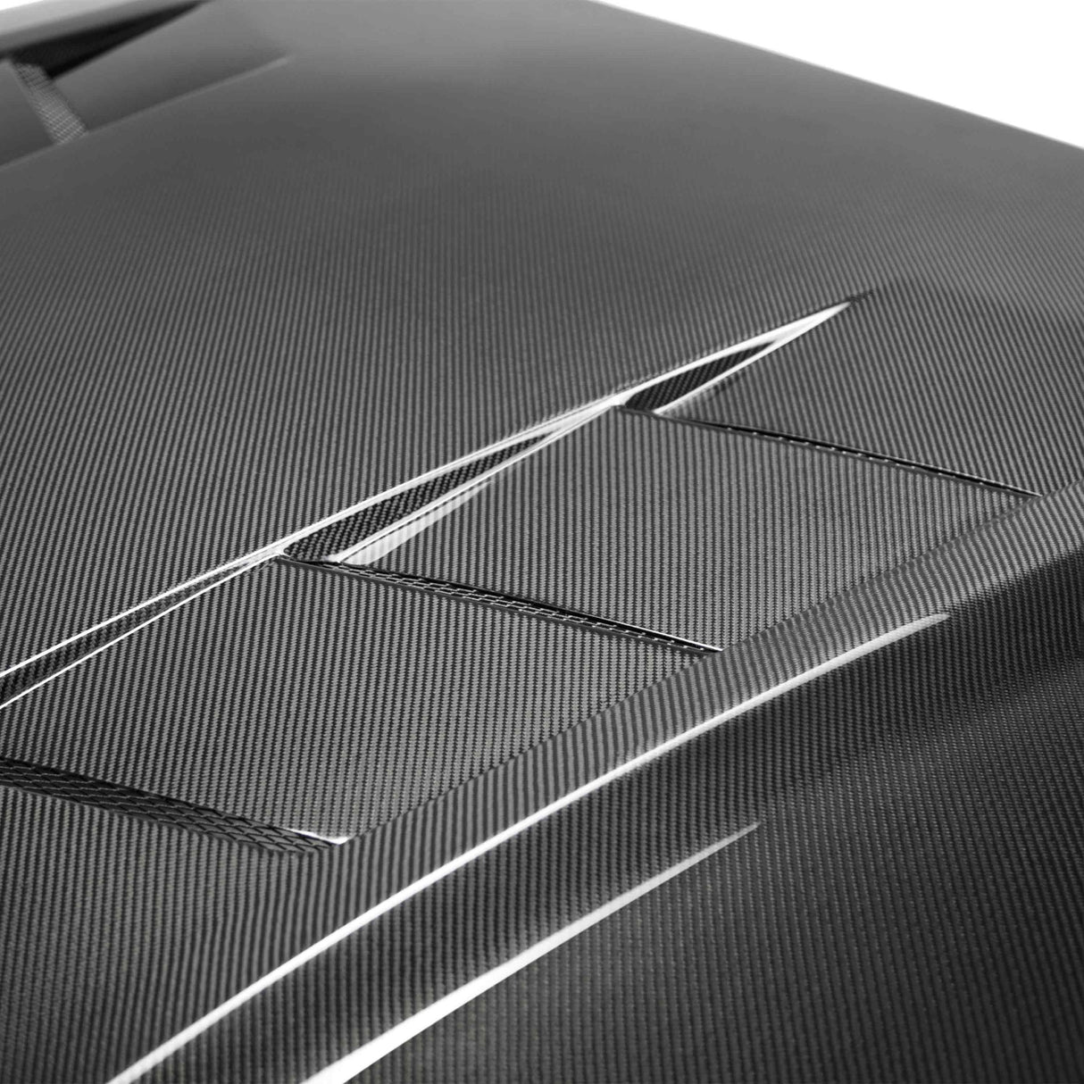 Capó de fibra de carbono de doble cara con extractor de calor Type-SA para Ford Mustang 2018–2023