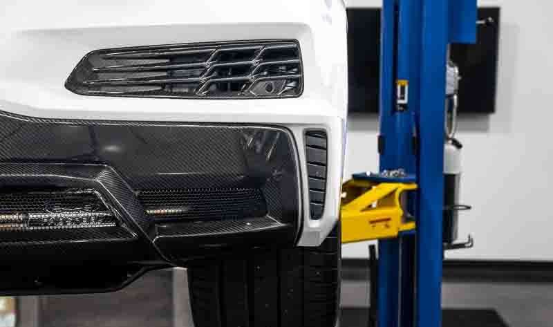 C8 Corvette Z06 / E-Ray / ZR1 Extended Rear Splash Guards – Carbon Flash