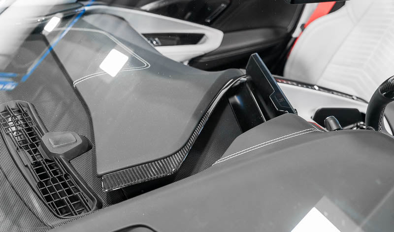 2020–2025 Chevrolet Corvette C8 Carbon Fiber 3PC Upper Dashboard Trim