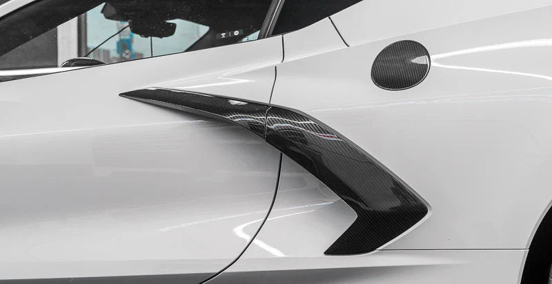 C8 Corvette Stingray Carbon Fiber Door Handle & Quarter Panel Scoop Overlays