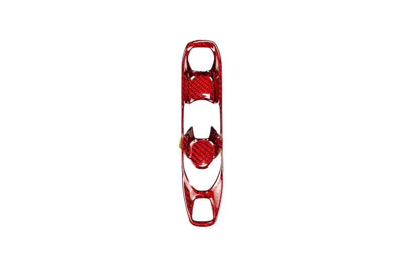 C8 Corvette Red Carbon Fiber Transmission Control Outer Trim
