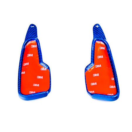 Corvette C8 Stingray Carbon Fiber Paddle Shifter Extenders - Red, Blue, Silver, Forged