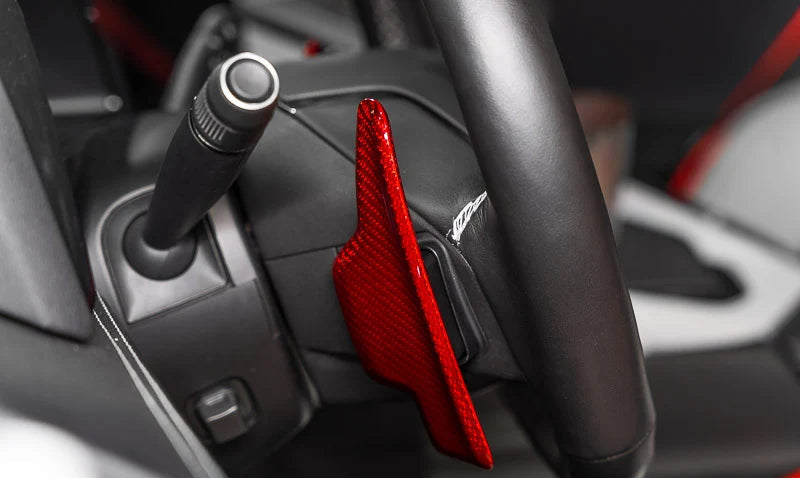 C8 Corvette Red Carbon Fiber Paddle Shifter Replacement