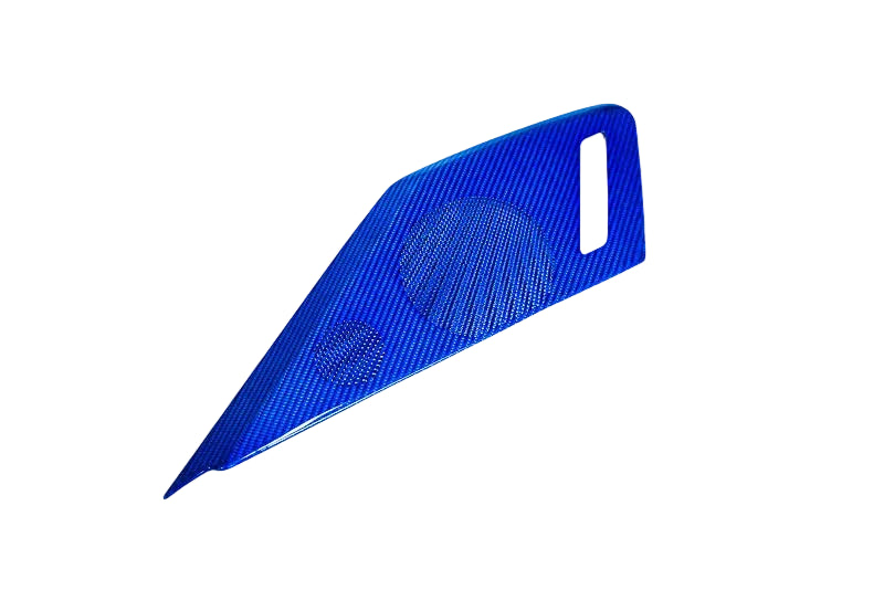 C8 Corvette Carbon Fiber Door Speaker Covers - Red & Blue