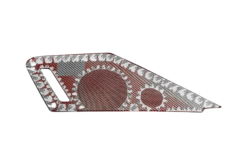 C8 Corvette Carbon Fiber Door Speaker Covers - Red & Blue