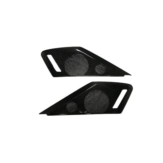 C8 Corvette Carbon Fiber Door Speaker Covers – Black