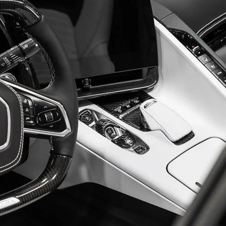 C8 Corvette Carbon Fiber Transmission Control Button Covers
