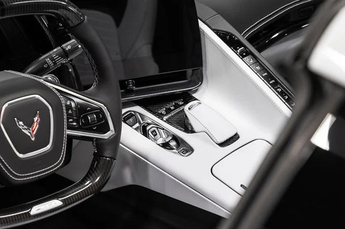C8 Corvette Carbon Fiber Transmission Control Button Covers