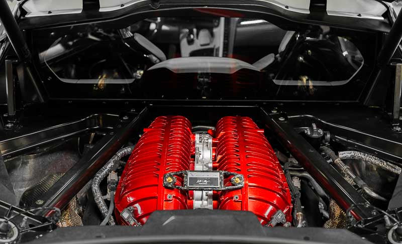 C8 Corvette Z06 LT6 Red Carbon Fiber Engine Cover