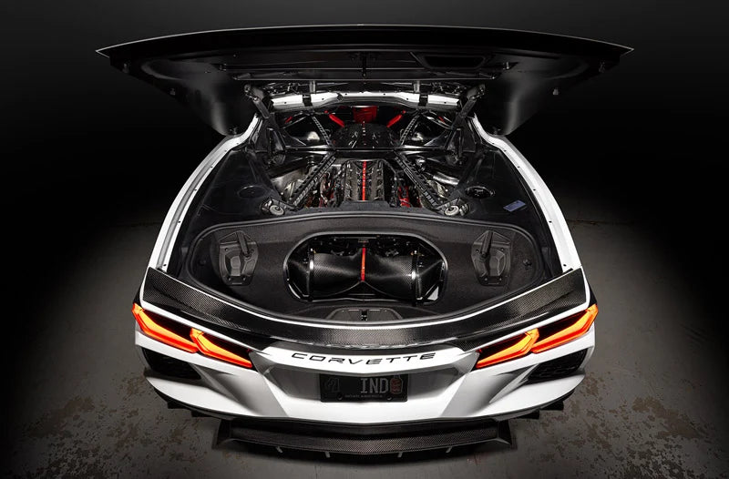 2020+ Chevrolet Corvette C8 Stingray Eventuri Carbon Fiber Intake System with Clear Lid