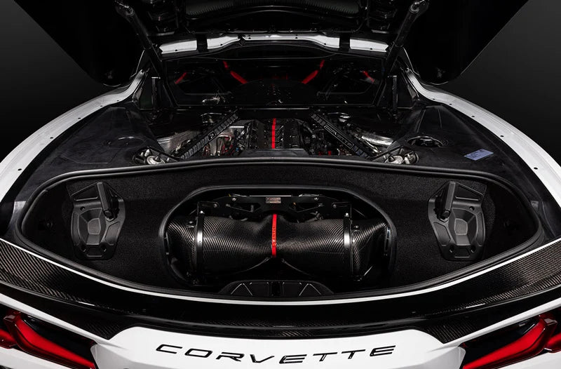 2020+ Chevrolet Corvette C8 Stingray Eventuri Carbon Fiber Intake System with Clear Lid
