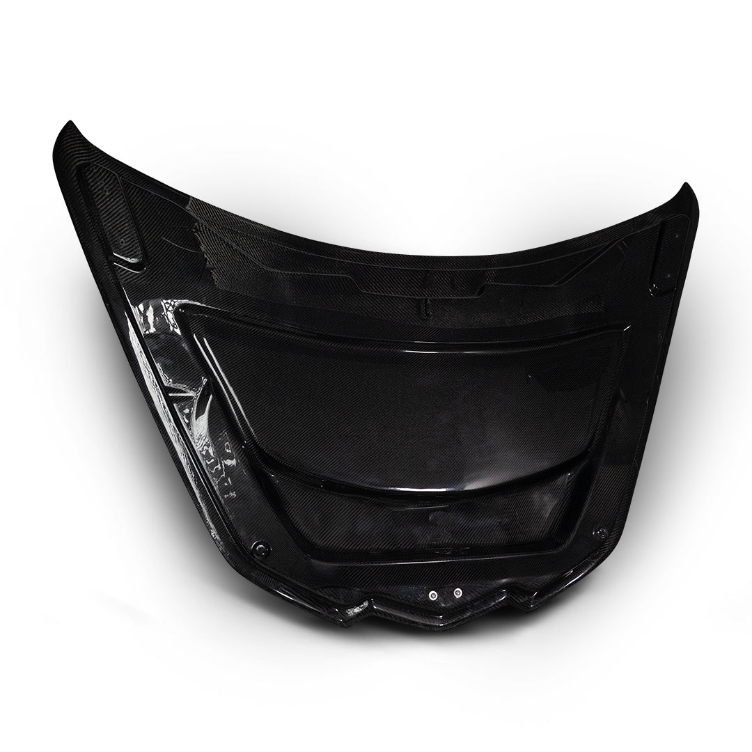 Capó de fibra de carbono de doble cara de 2 piezas Type-ZR1 para Corvette C8 2020-2026 para Stingray/Z06/E-Ray